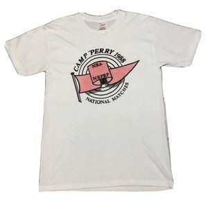 Vintage NRA Shooting Competition 1988 White T-Shirt Single Stitch Size Large
